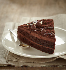 Image showing chocolate cake slice