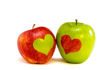 Image showing two lovers apples