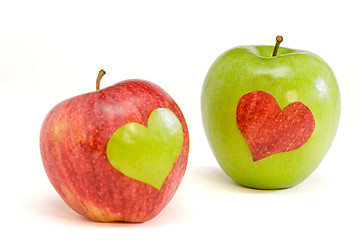 Image showing two lovers apples