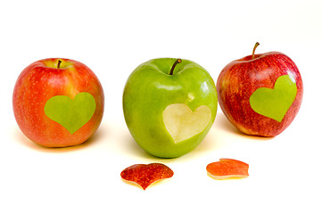 Image showing Three apples