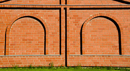 Image showing Background decorative brick wall arch imitation 