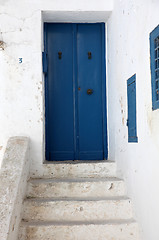 Image showing Stairway in Sidi Bou Said, Tunisia