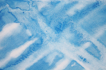 Image showing Watercolor background with colorful layers on paper 