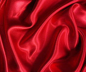 Image showing Smooth elegant red silk 