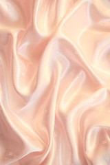 Image showing Smooth elegant pink silk background