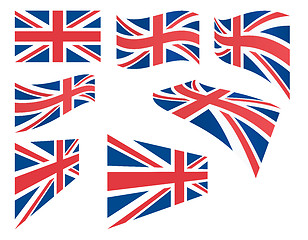 Image showing set of United Kingdom flags