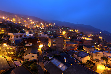 Image showing chiu fen village at night, in Taiwan