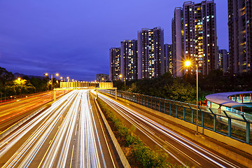 Image showing traffic on highway at night