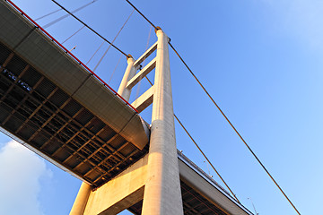 Image showing Tsing Ma Bridge in Hong Kong