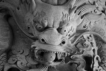 Image showing chinese dragon statue in temple