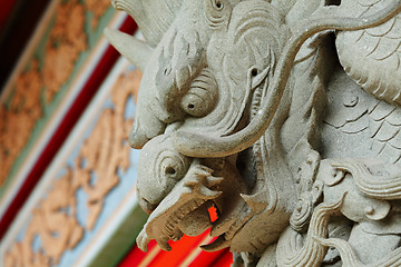 Image showing dragon statue in temple