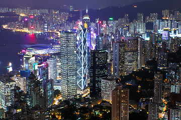 Image showing Hong Kong in night