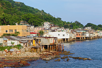 Image showing fishing village of Lei Yue Mun in Hong Kong