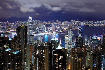 Image showing Hong Kong in night