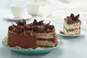 Image showing chocolate and hazelnut cake