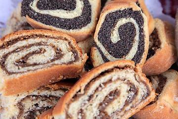 Image showing Poppy seed and walnut rolls