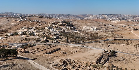 Image showing Excavations and Arab village  in Herodion