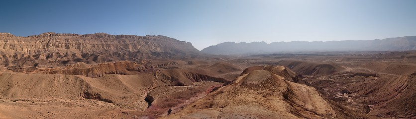 Image showing Scenic desert landscape in Makhtesh Katan in Israel  