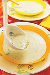 Image showing delicious creamy soup