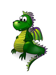 Image showing Fairy tale dragon - vector illustration.