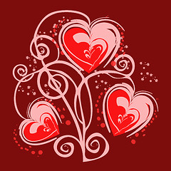 Image showing Romantic heart background
