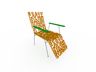 Image showing Summer words chair