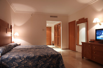 Image showing Interior of a modern luxury hotel room