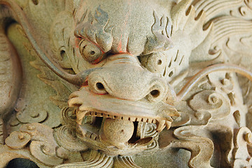 Image showing dragon statue in temple