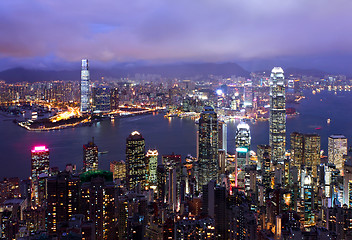 Image showing Hong Kong city view from the peak