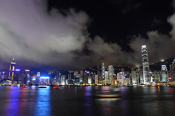 Image showing night view of Hong Kong