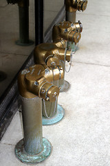 Image showing Skyscrapers Fire Hydrants