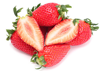 Image showing Strawberries isolated over white background