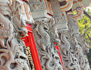 Image showing dragon statue in temple