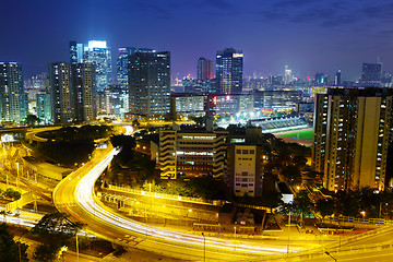 Image showing night in Hong Kong downtown