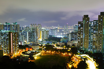Image showing night in Hong Kong downtown