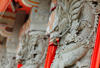 Image showing dragon statue in temple