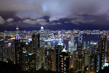 Image showing Hong Kong city view from the peak