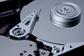 Image showing hard disk with rotating platter