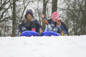 Image showing two blonde girls