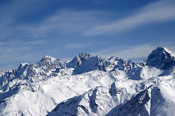 Image showing View from the slope of Mount Elbrus, Caucasus Mountains.