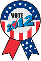 Image showing American election USA ribbon tick 2012