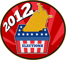 Image showing American election ballot box map of USA 2012
