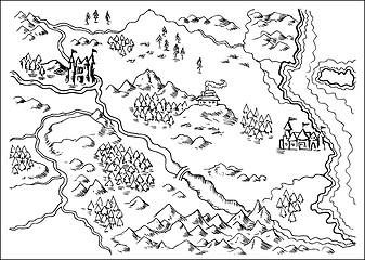 Image showing Map of Fantasy Land grunge