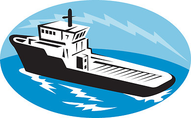 Image showing tug boat ship at sea