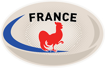 Image showing Rugby Ball France French Rooster cockerel