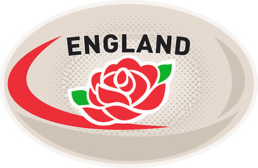 Image showing Rugby Ball England English Rose