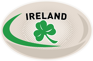 Image showing Rugby Ball Ireland Shamrock