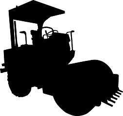 Image showing road roller silhouette