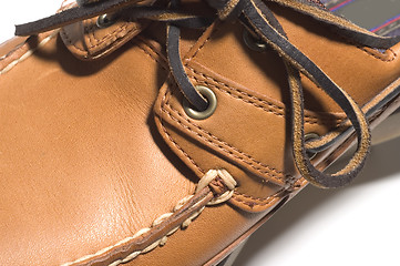 Image showing rugged quality leather moccasin