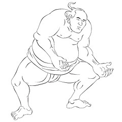 Image showing Japanese sumo wrestler